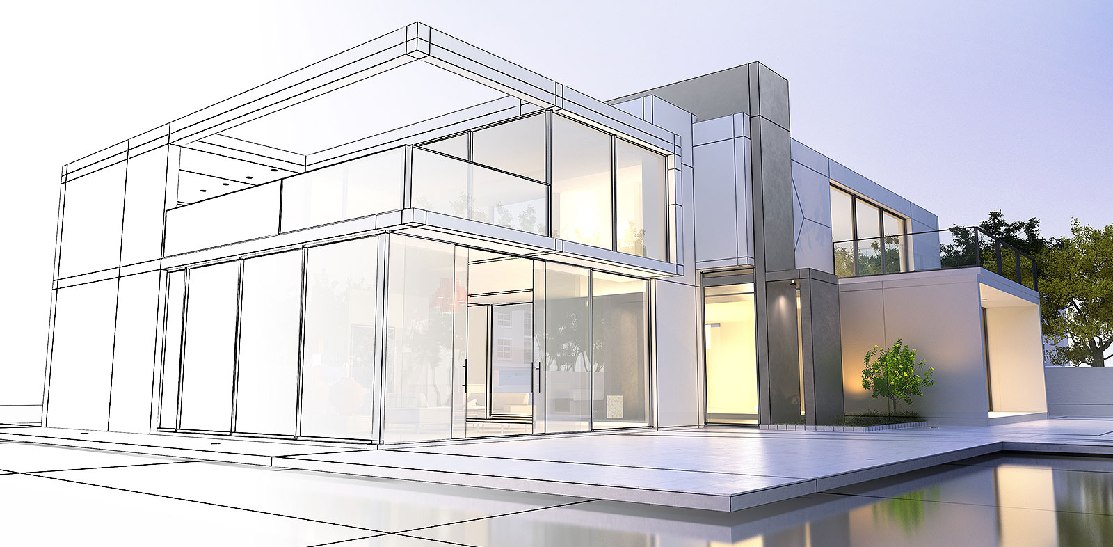 Modern house sketch