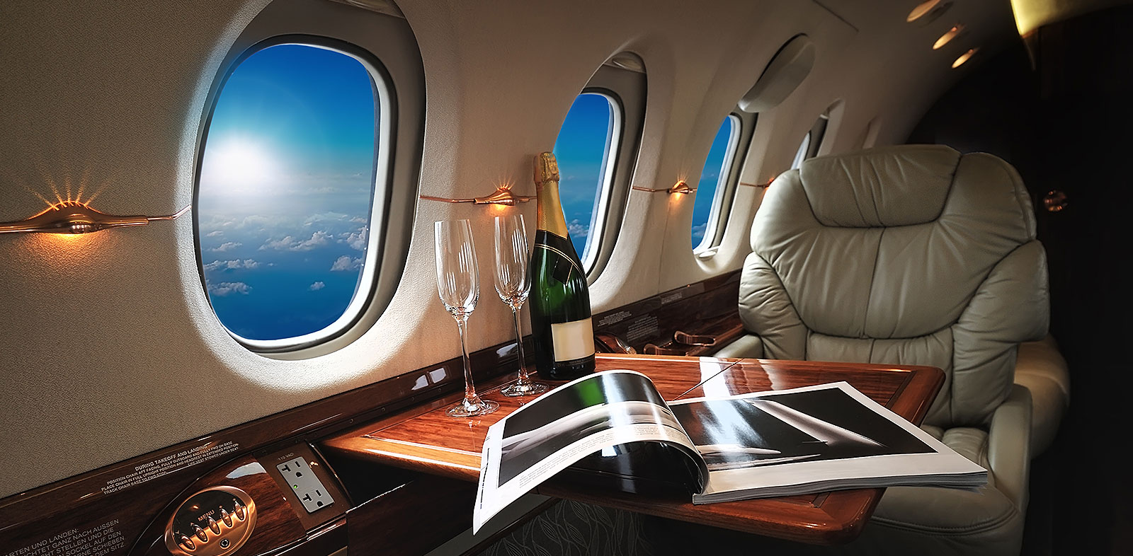 Window side on airplane