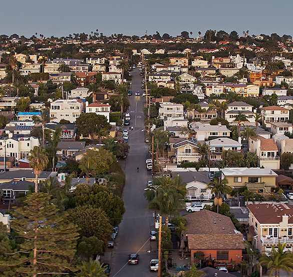 Houses in the city